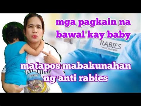 Mga bawal pag naturukan ng anti rabies